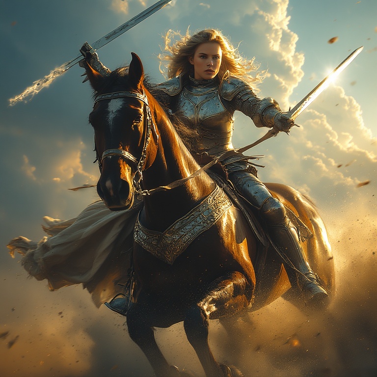 Armored-woman-charging-into-ba-(35)