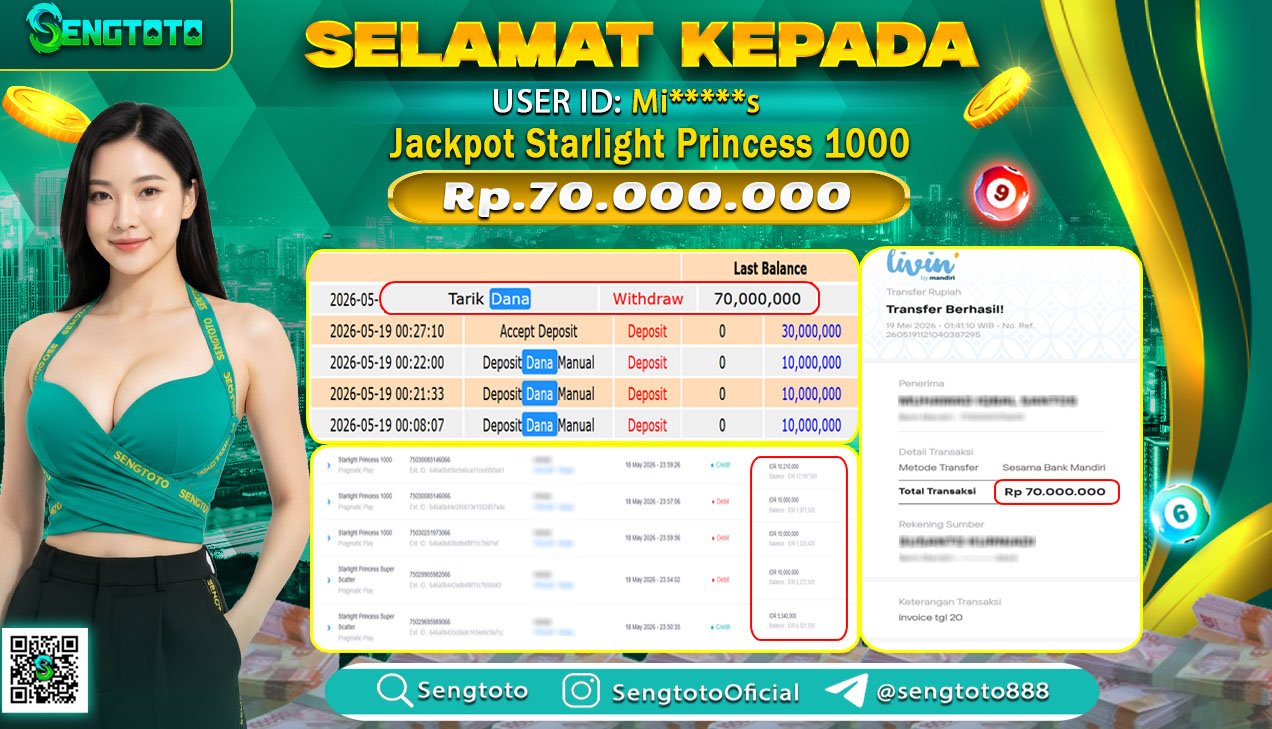 BUKTI PEMBAYARAN SLOT  STARLINGT PRINCESS 1000