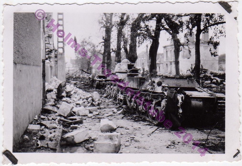 Orig.Foto,zertörte Panzer,Frankreich Belgien,Tan