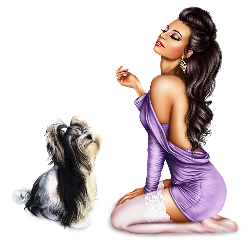 Girl With Briewer Yorkie 5