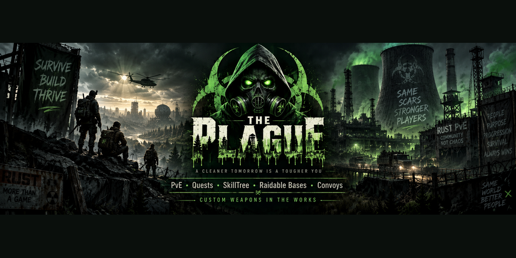 THE PLAGUE 2X | PvE MMO | Quests | Raidable Bases banner