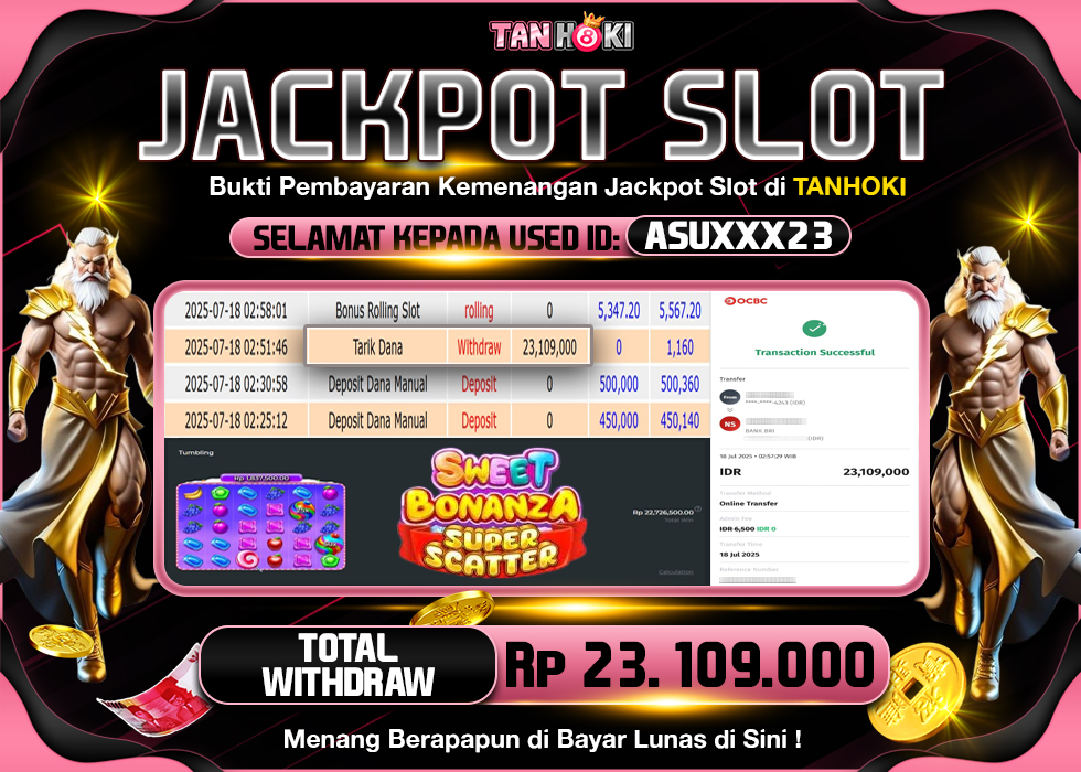 TANHOKI JACKPOT SLOT SWEET BONANZA SUPER SCATTER Rp.8.000.000,- LUNAS
