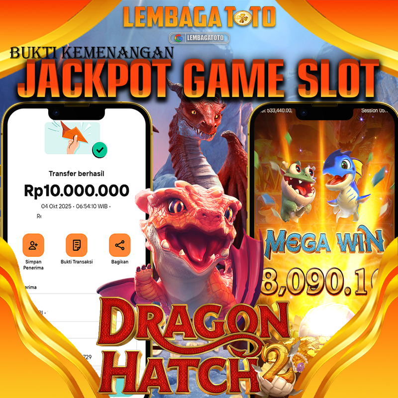 BUKTI JACKPOT 05 OCTOBER LEMBAGATOTO DRAGON HATCH Rp.10.000.000,- LUNAS