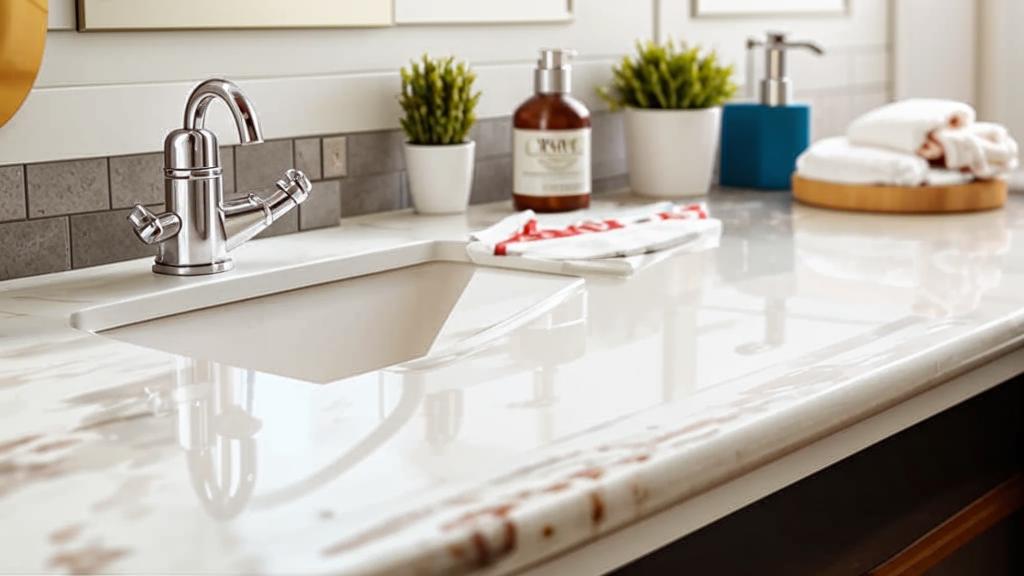 Столешницы из искусственного камня в ванную