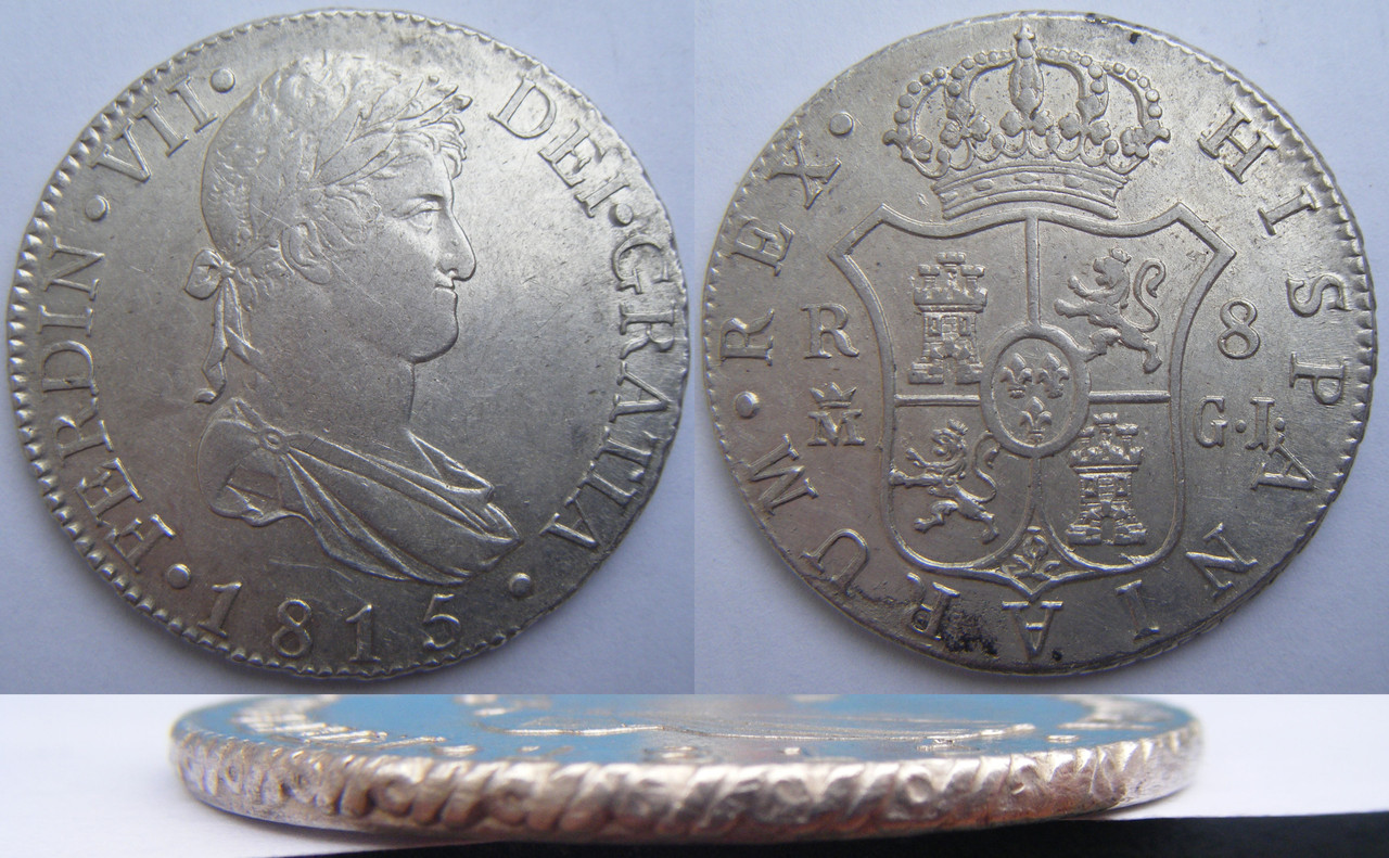 8 Reales 1815. Fernando VII. Madrid GJ. 8-R-Fernando-VII-1815-Madrid-GJ