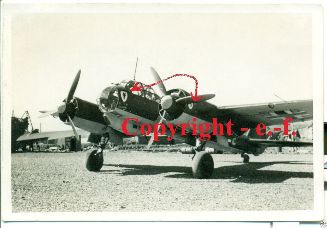 FOTO - FLUGZEUG - JU 88 - NACHTJÄGER - 2 x STAFF