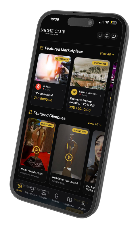Niche Club app mockup 1