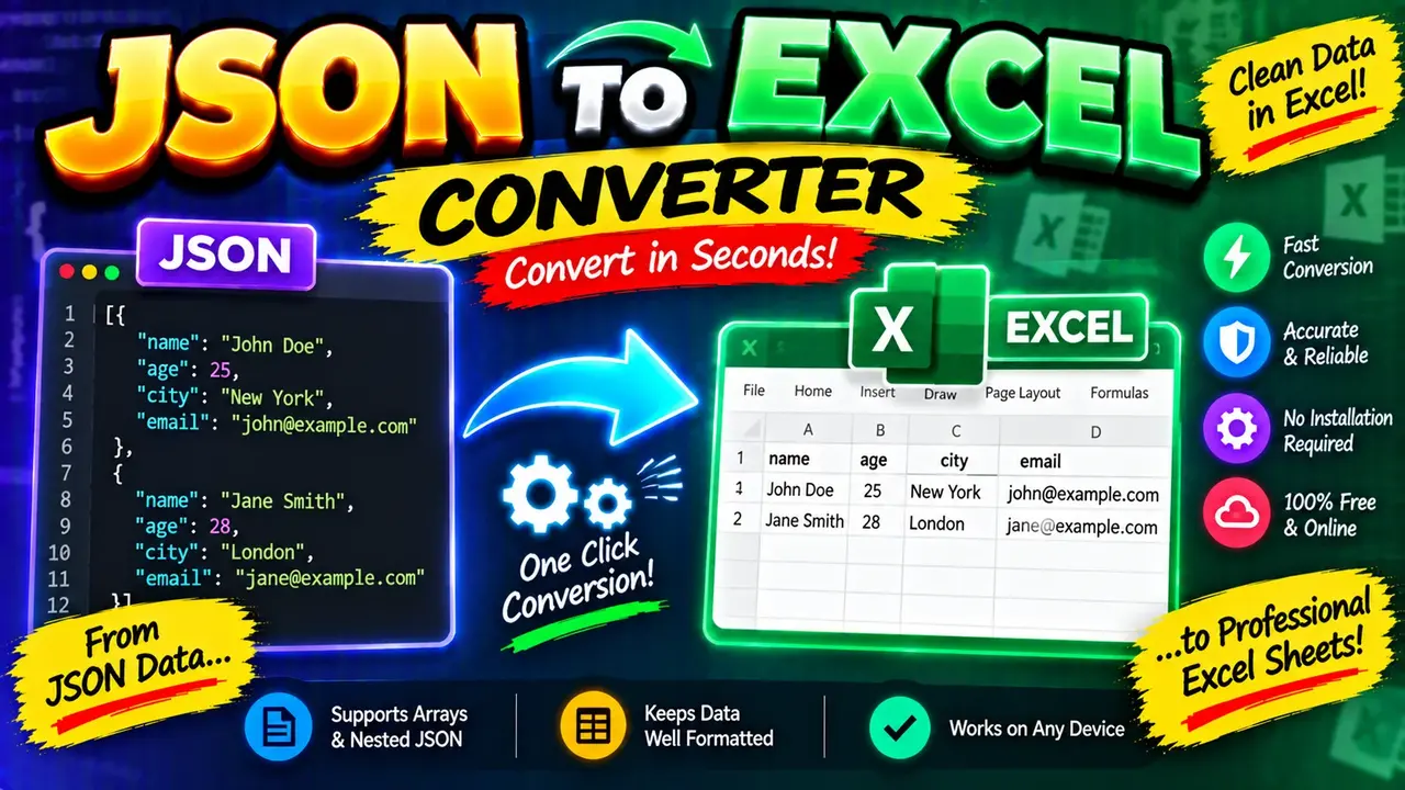 Json To Excel Converter Online Free (fast & Secure)