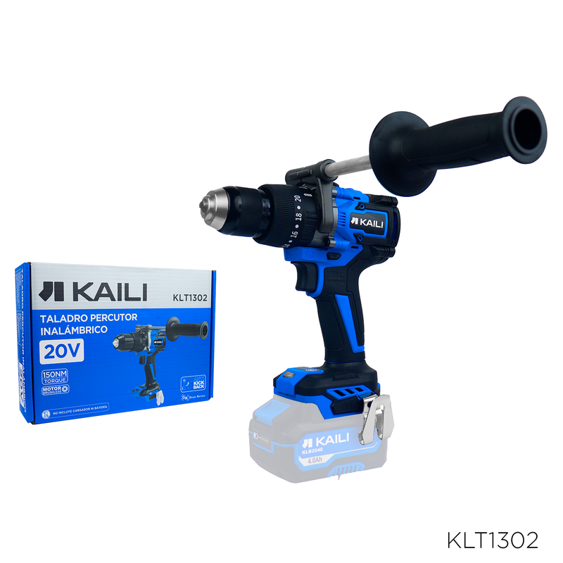 TALADRO DE IMPACTO BRUSHLESS DE 18 V Y 150 NM KAILI