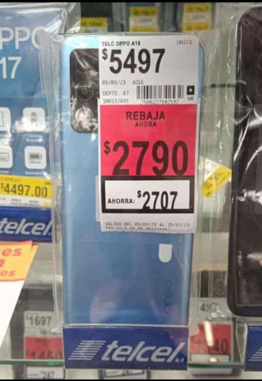 Bodega Aurrera: OPPO A16 Telcel BA Xonaca Pue. 
