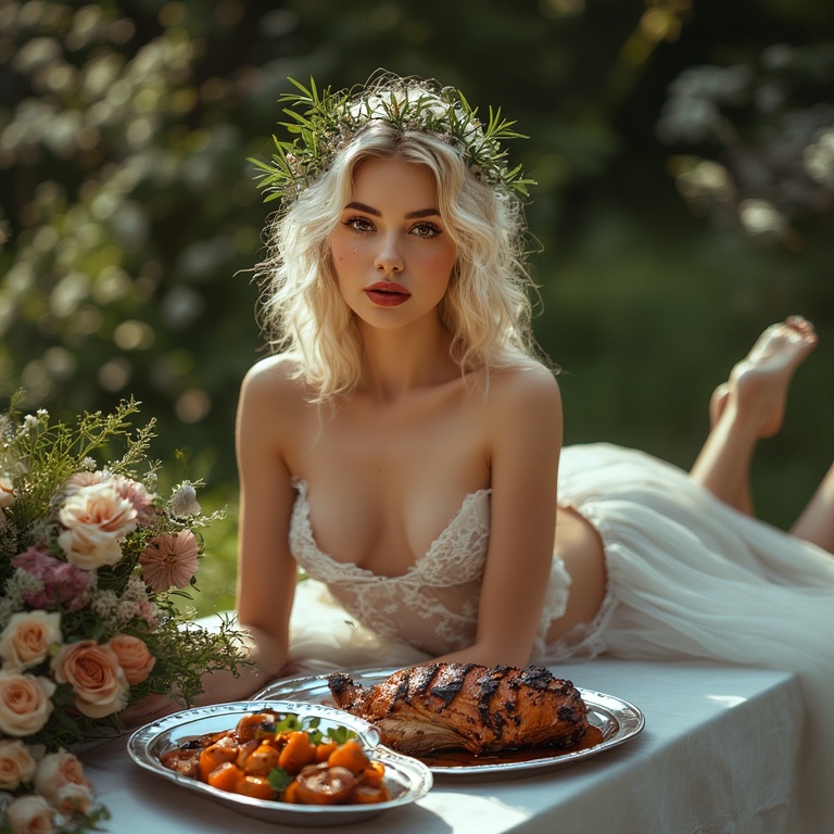 Garden wedding Blonde dream to be eaten 0 24