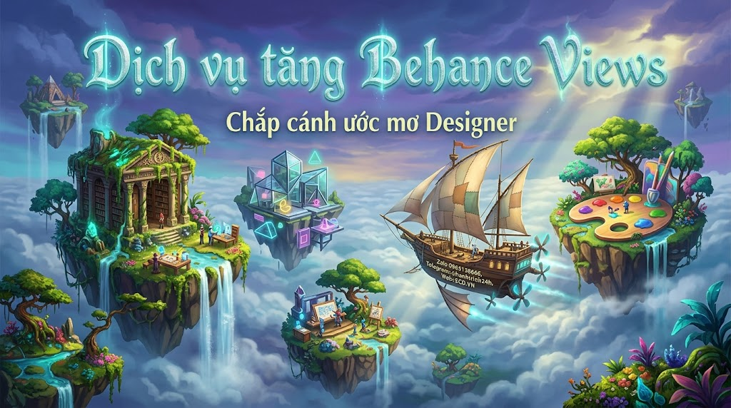 dịch vụ tăng behance views an toàn adobe behance