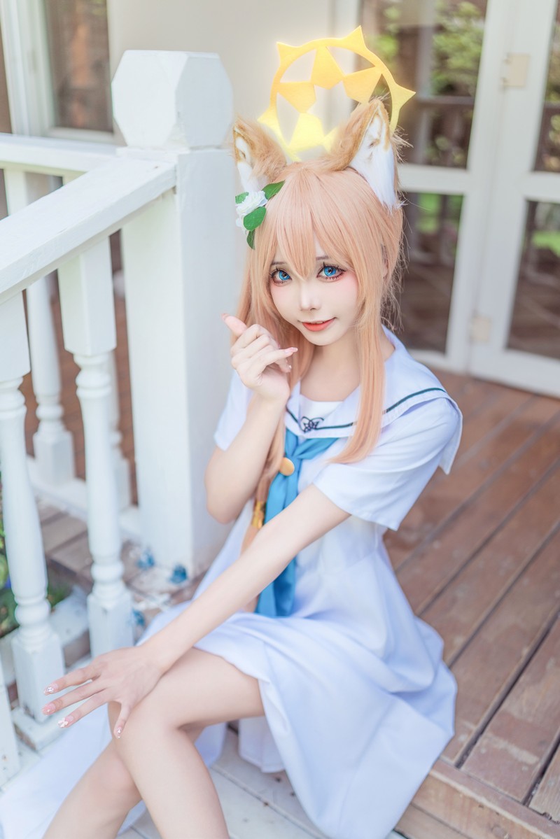 艾西Aiwest 碧蓝档案伊落玛丽睡衣Cosplay写真图集 高清图集 34P (102.2M)插图9
