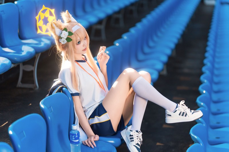 艾西Aiwest 碧蓝档案伊落玛丽体操服Cosplay写真图集 高清美图 44P (178MB)插图4