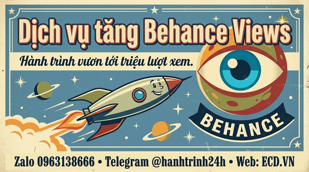 tăng behance views vĩnh viễn portfolio behance