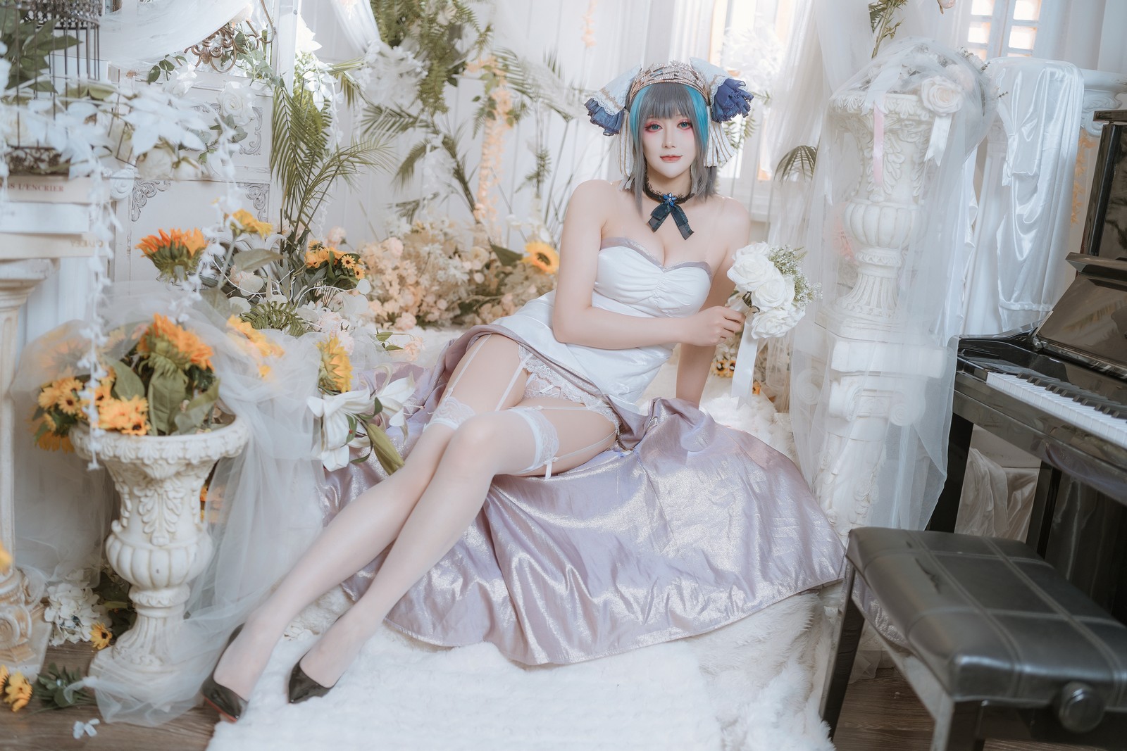兔胖胖min – 碧蓝航线 柴郡 礼服 Cosplay 高清写真集（40P-674.7MB）插图3