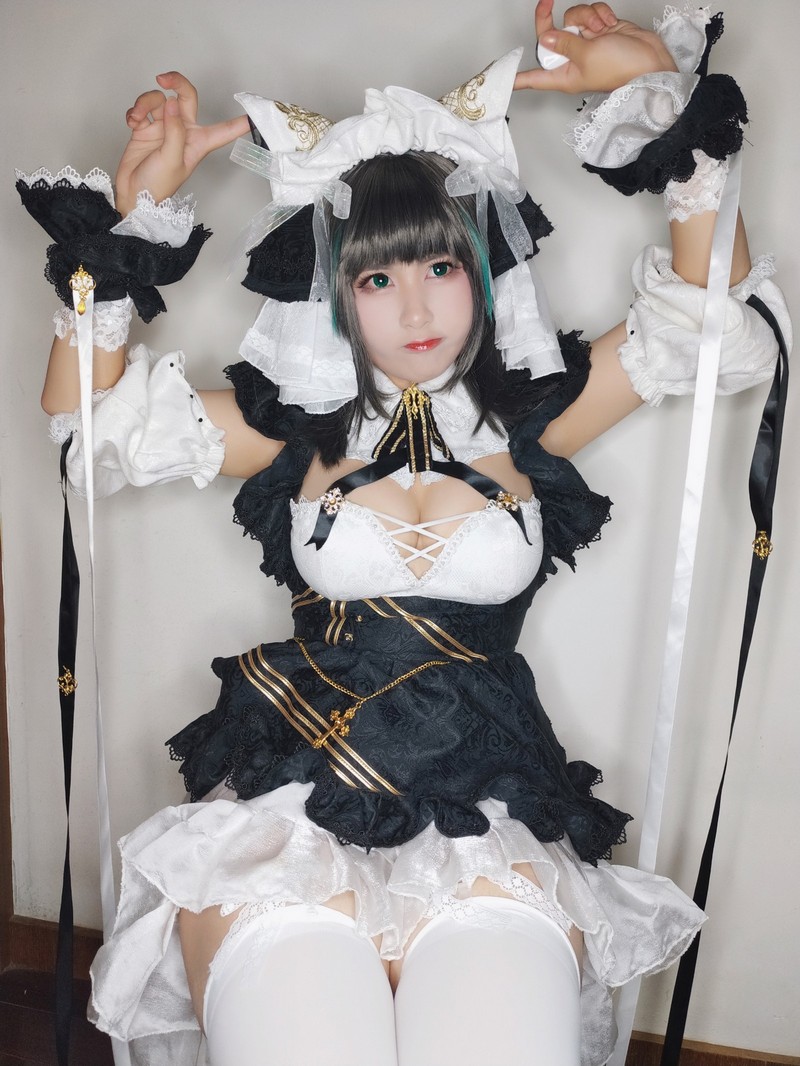柘烟Zuken 柴郡 Cosplay（Azur Lane Cheshire）高清写真【45P｜136.7MB】插图5