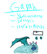 Gyrah (Cat w/ wings) Full body ref sheet. (made by Crypto Currency/The hollow cliff/howling on the c