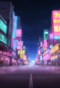 _neon lights, pink lights, lane road,  modern, city,  {{shinkai makoto (style)}} s-1931634602