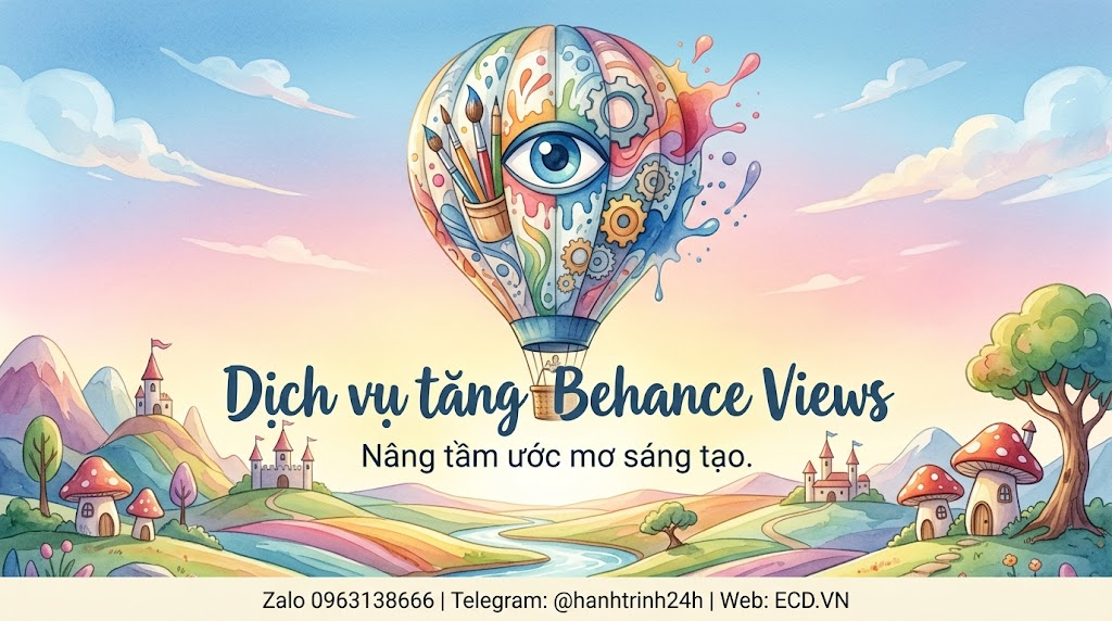 dịch vụ tăng behance views cao cấp behance pro