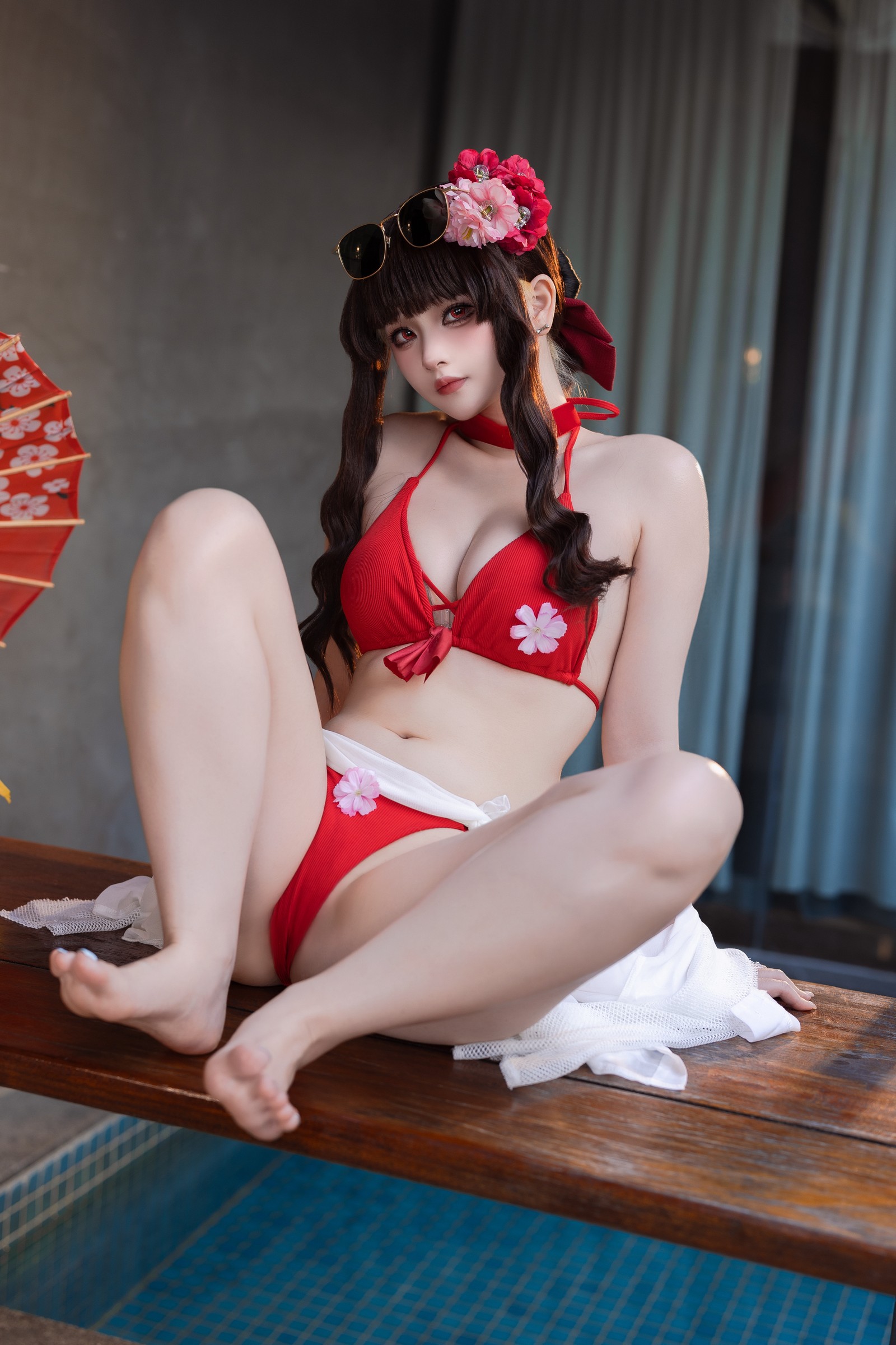 屿鱼 Yuyu 樱花泳装 Cosplay 写真合集｜季节限定（80P｜980MB）插图5
