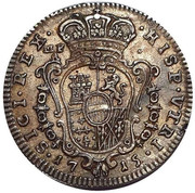 1715 . 1 TARI . CARLO VI -CARLOS III antes de se Rey de España- REINO DE NÁPOLES Tari-1715-reverso