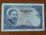 25 ptas de 1954 de Isaac Albéniz con ERROR 25-ptas-1954-anverso