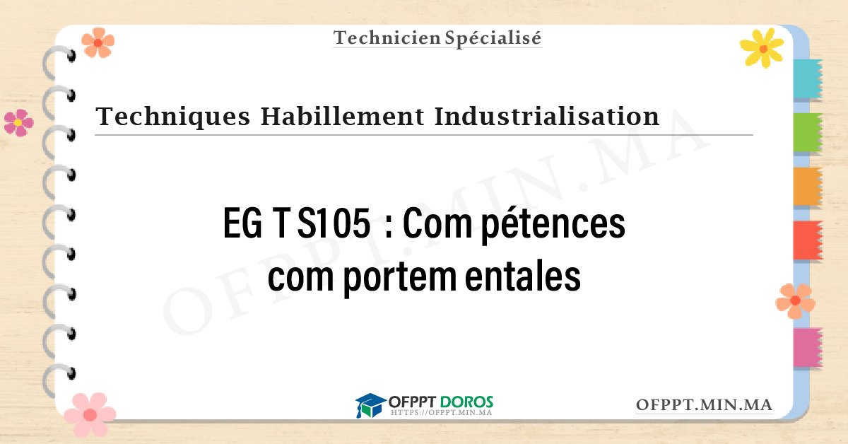 Sommaire détaillé du cours Compétences comportementales EGTS105 OFPPT - Structure du module