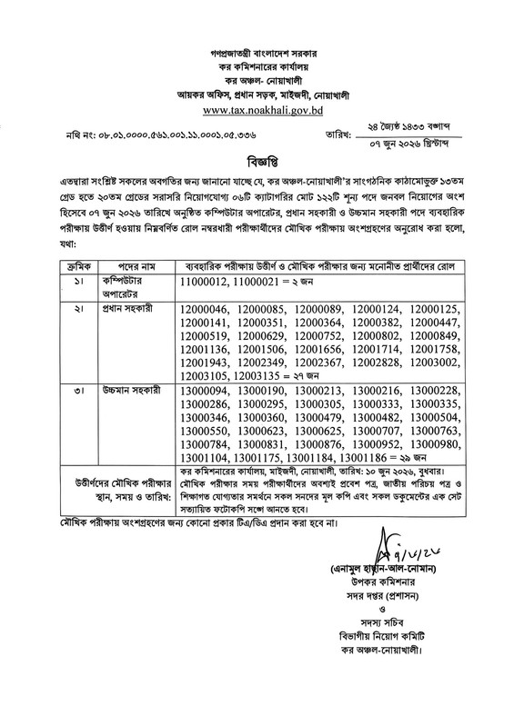 Taxes-Zone-Noakhali-Practical-Test-Result-2026-PDF-1