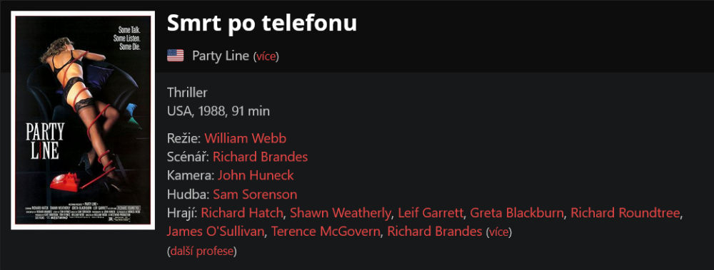 Smrt po telefonu / Party Line (1988)