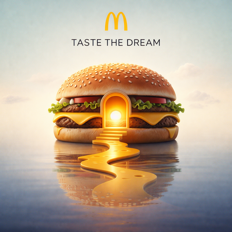 Quảng cáo ý tưởng tối giản siêu thực