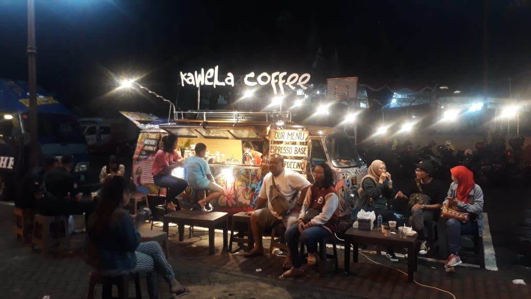 Kawela Coffee di kawasan Solo Car Free Night, Rabu (1/1/2020)