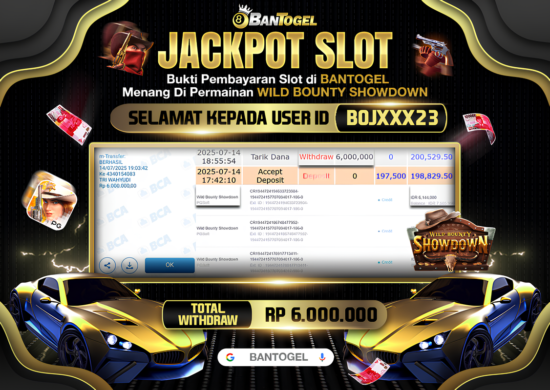 BUKTI JACKPOT LUNAS BANTOGEL