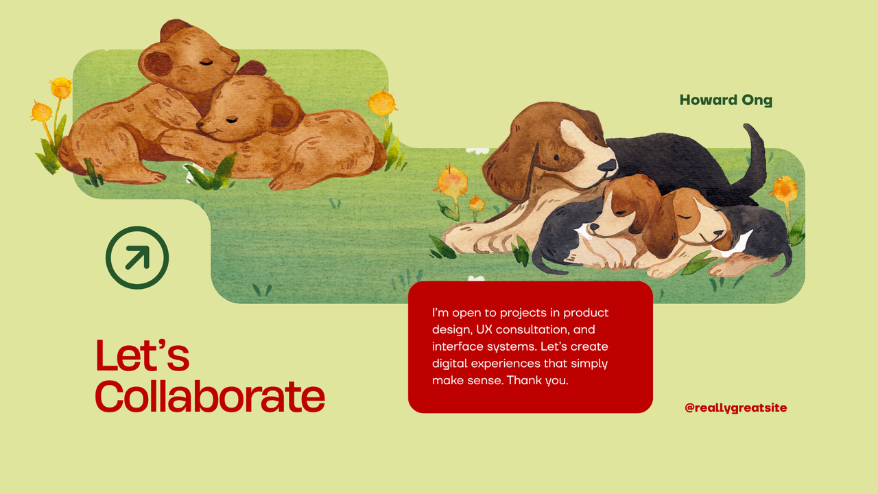 Green and Orange Illustrated Wildlife Creative Portfolio Presentation