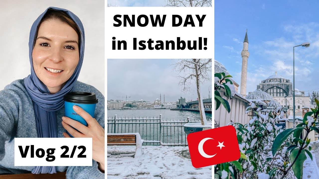 Seeing Snow in Istanbul as a Tourist! & Ortaköy Mosque | Ellie Quinn