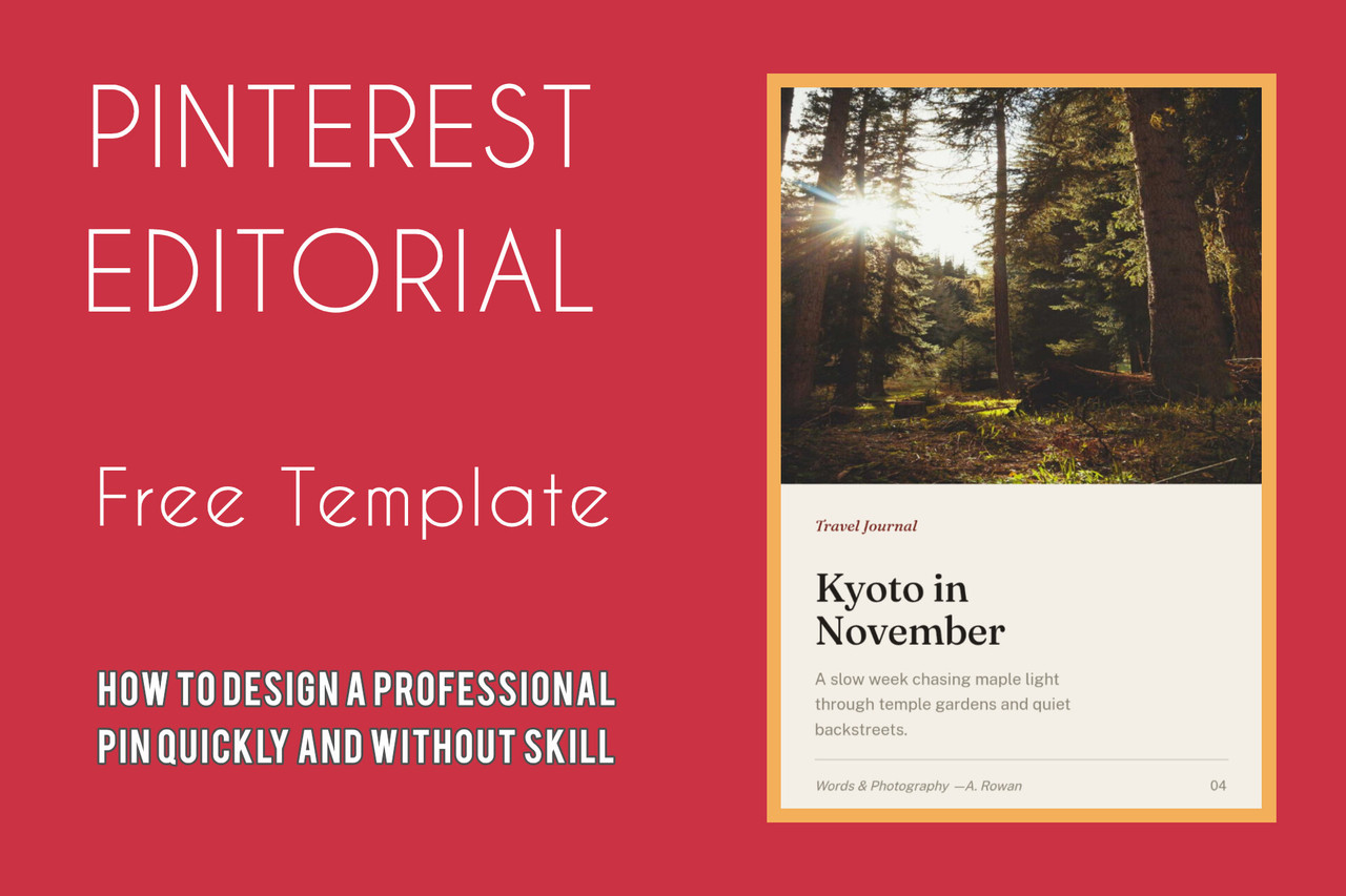 Pinterest Free Editorial Template cover