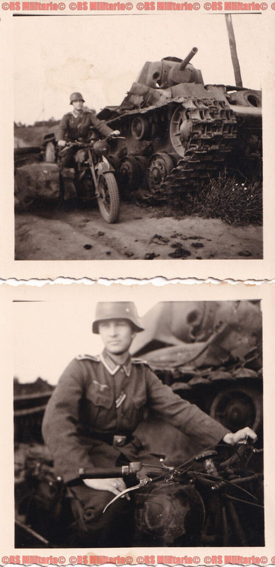 2x russ.Panzer KV 1 zerstört   Kradmelder !! HAMMER Russland 1941 #33