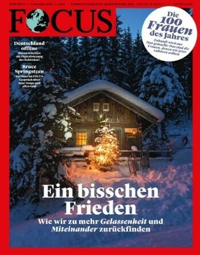 Cover: Focus Nachrichtenmagazin No 51 vom 17  Dezember 2022