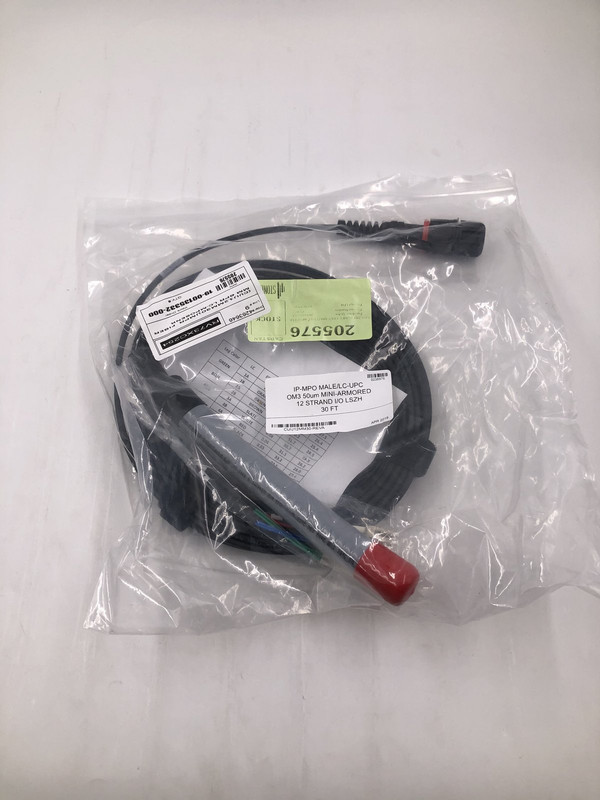 IP-MPO CUIJ12MM30-REVA MALE/LC-UPC OM3 50UM MINI ARMORED 12 STRAND 30' CABLE