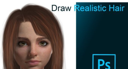 Digital Art : Draw a Realistic Hair (Step by Step)