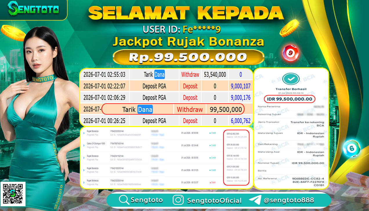 BUKTI PEMBAYARAN SLOT RUJAK BONANZA