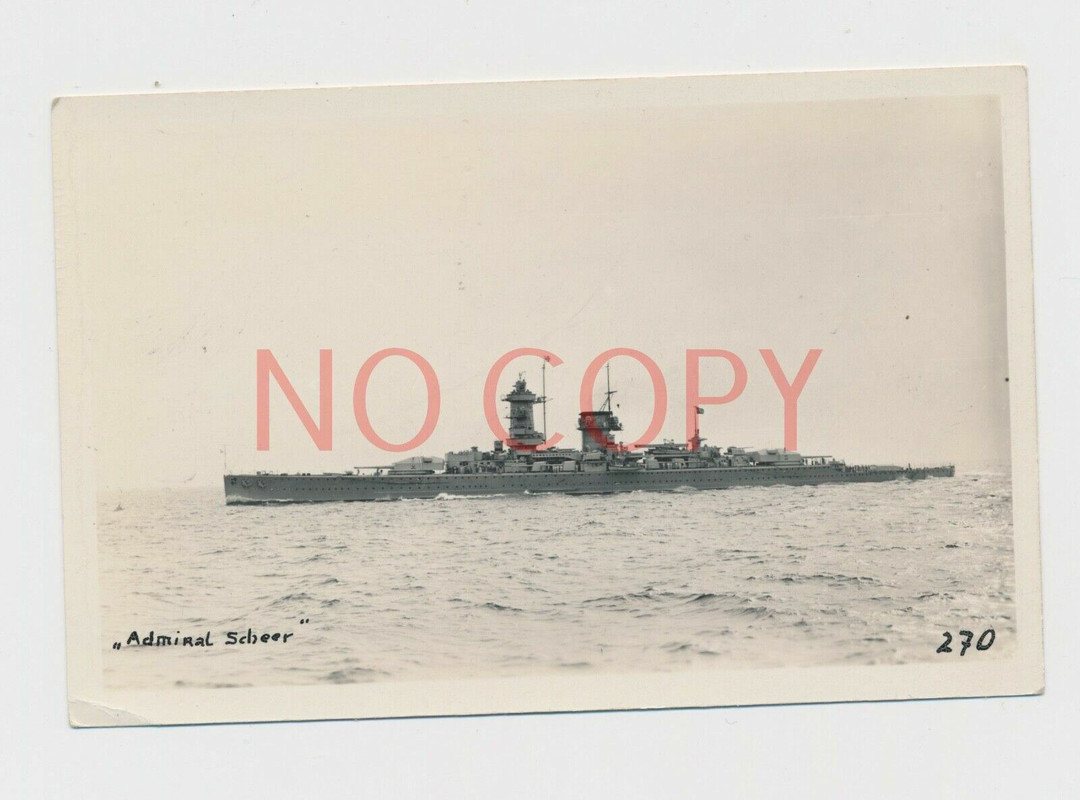 Foto PK WK Kriegsschiff Admiral Scheer Warship Admiral Scheer #34