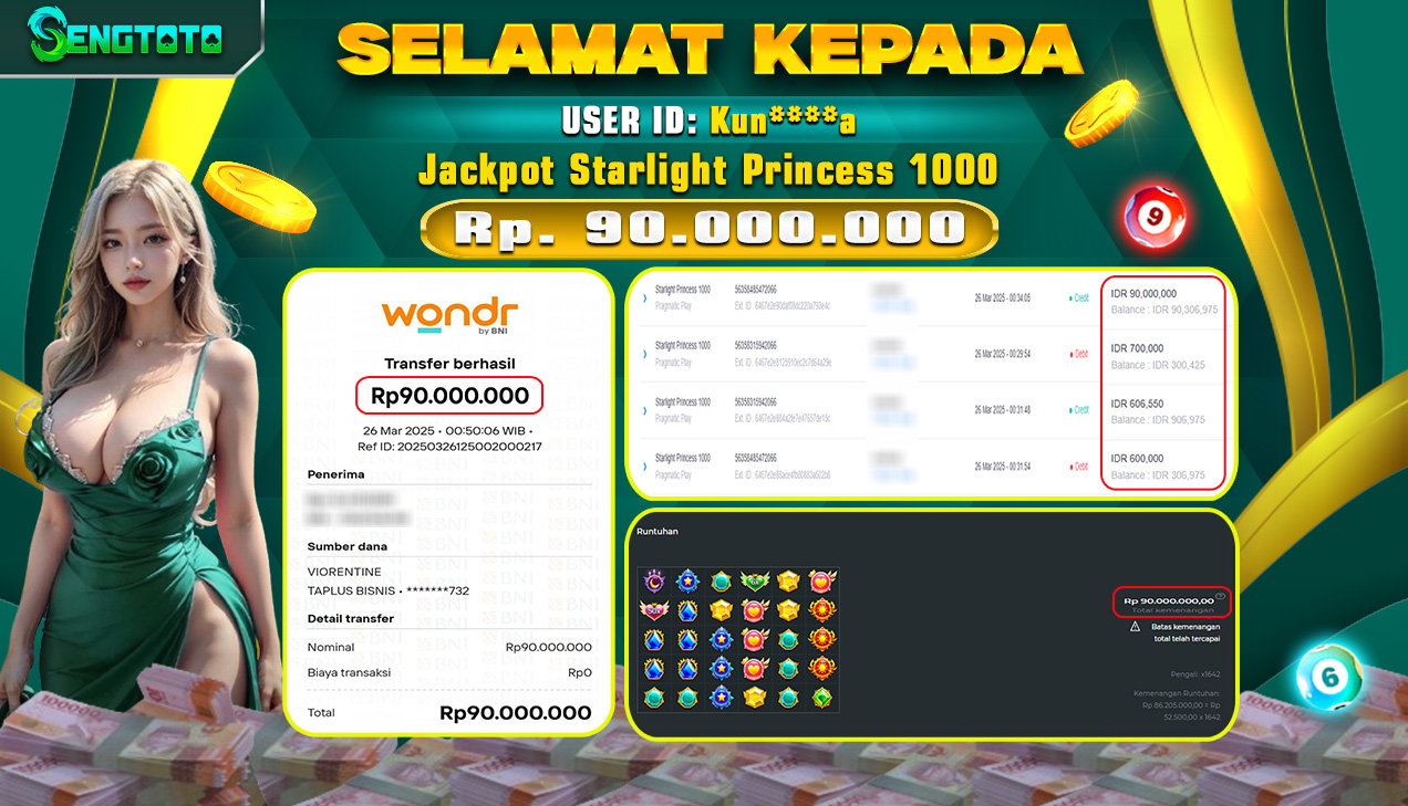 BUKTI PEMBAYARAN SLOT STARLIGHT PRINCESS 1000