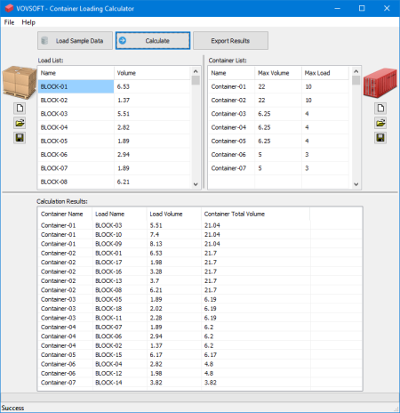 VovSoft Container Loading Calculator 1.4