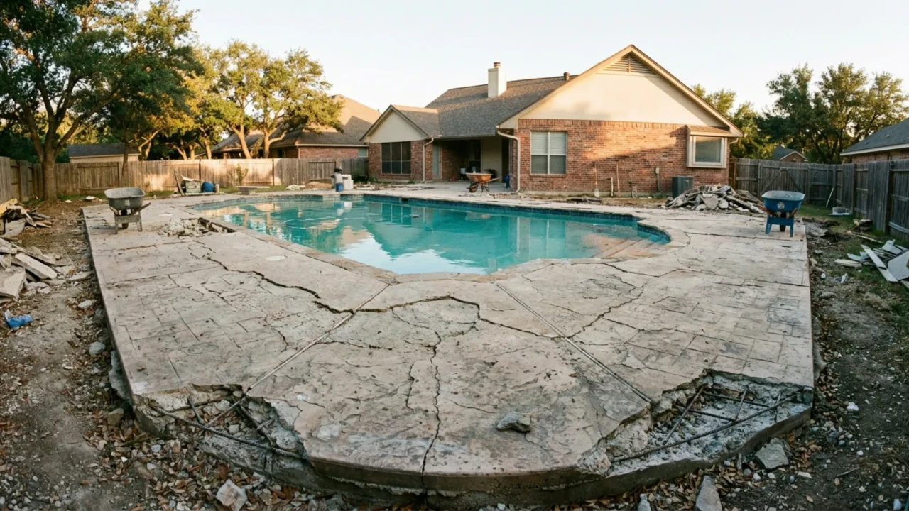 Itemized pool deck repair quote San Antonio contractor written estimate