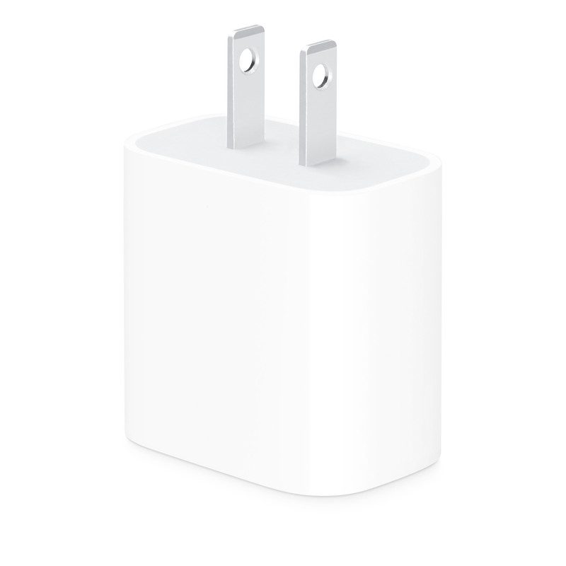 Adaptador de corriente oficial de Apple de 20W con puerto USB-C.