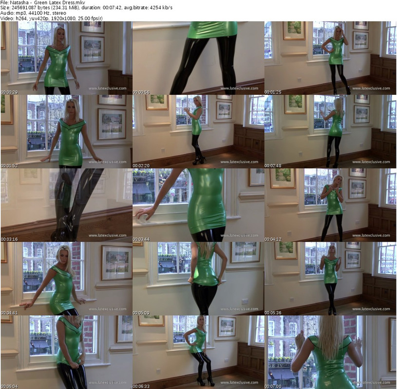 Natasha - Green Latex Dress_s