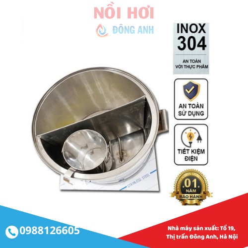 nồi nấu phở hai ngăn bằng điện