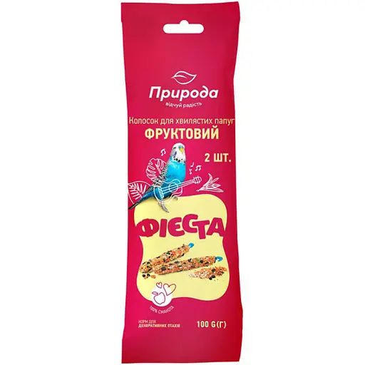 Колосок Природа Фієста для хвилястих папуг  100г 