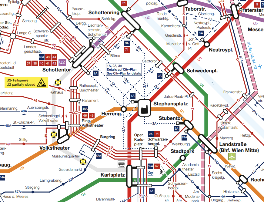 Recorrido por el Ring con tranvías 1, 2, 71 y D - Transportes en Viena: Metro, bus, tranvía, S-Bahn, tickets